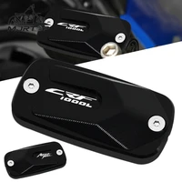for honda africa twin crf1000l crf1100l 2018 2022 motorcycle aluminum front brake reservoir cylinder fluid tank cover oil cap
