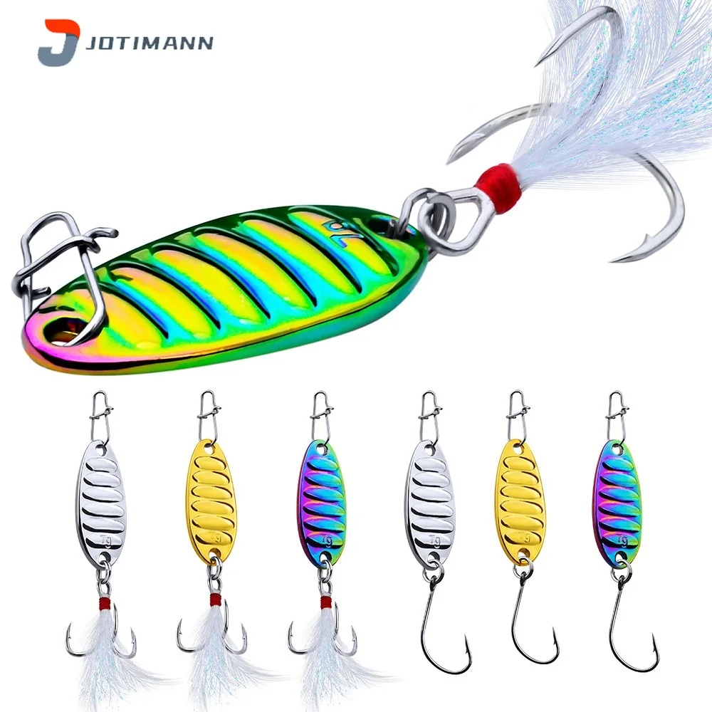 

JOTIMANN Sinking Rotating Spoon SEA FISH Needle Crank Lure Rattling and Vib for Winter Fishing Lure Sequins Baits Fishing Tackle