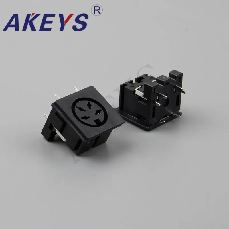 10 шт. DS-4-03 DIN-терминал мама кабельный разъем адаптер 4-контактный для крепления на