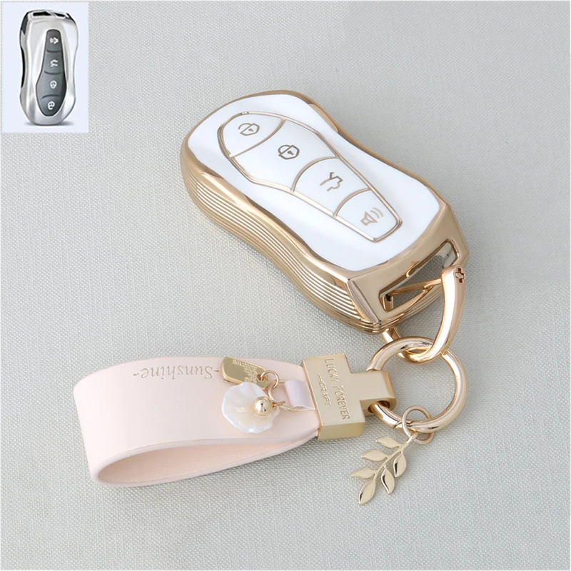 

Автомобильный чехол-держатель для дистанционного ключа из ТПУ для Geely Okavango Coolray Atlas Monjaro Tugella Emgrand GT S Proton X50 X70