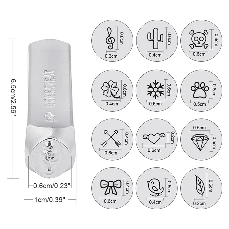 Штамповочный Инструмент для штамповки 6 мм алюминиевый кожаный символ