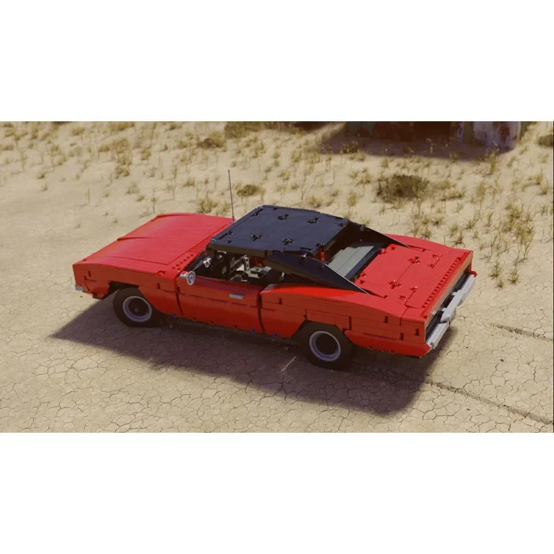 MOC-197296 Charger 1:10 Supercar Stitching Assembly Building Block Model • 1789 Parts Boy Kids Birthday Toy