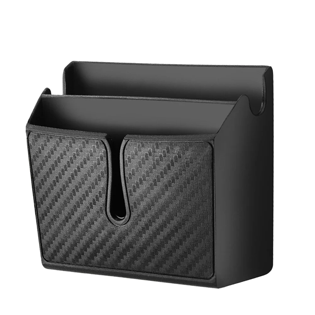 

Vehicle Mount Dashboard Phone Mount Side Pockets 9X8cm Holder Seat Case Black Practical