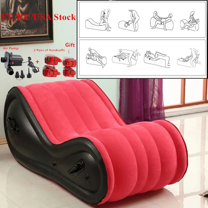 Inflatable Sex Sofa Living Room Pillow Lounge Bed Toys For Adults Couple Games Bdsm Furniture Sexual Position Cushion Love Chair