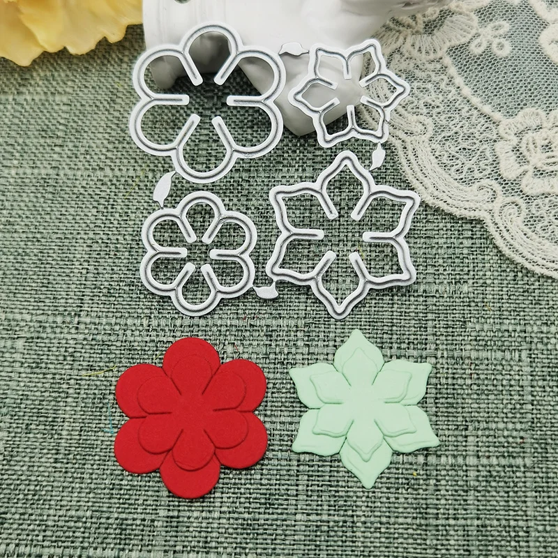 

DIY Greeting Card Flowers Scrapbook Embossing Papercutting Metal Cutting Dies Manual Punch Stencil Handicraft Knife Mold