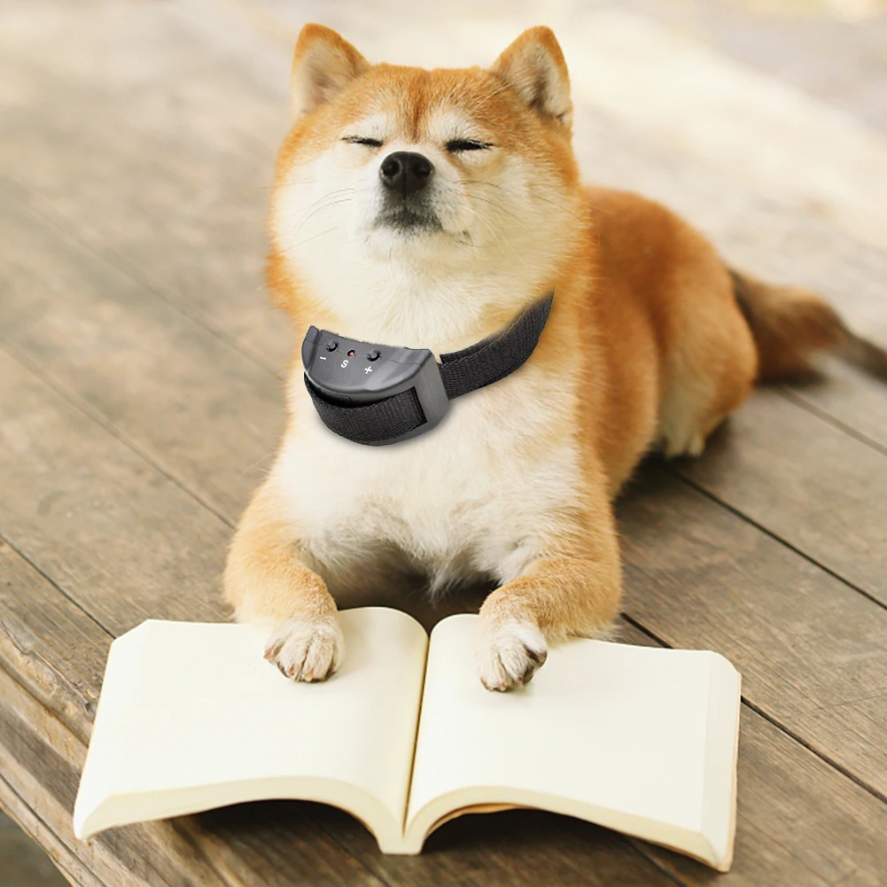 

Pet Barkproof Collar Black Anti-bark Device Control Collar Adjustable Equipment Bark Training Collar Pet Supplies