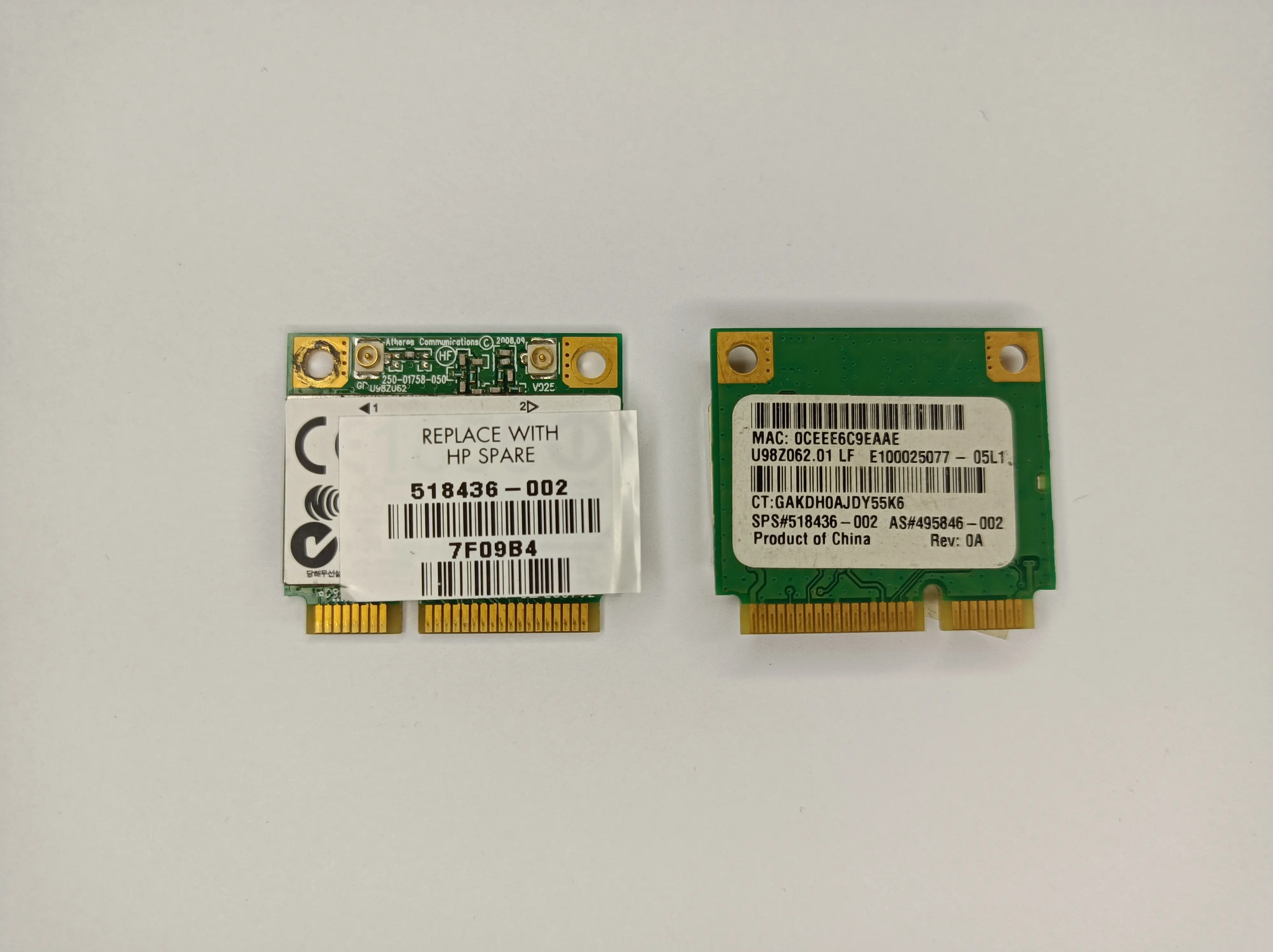 Atheros AR5B95 беспроводная сетевая карта 518436-002 495846-002 мини PCi-E Wi-Fi 802.11a/b/g для HP - купить