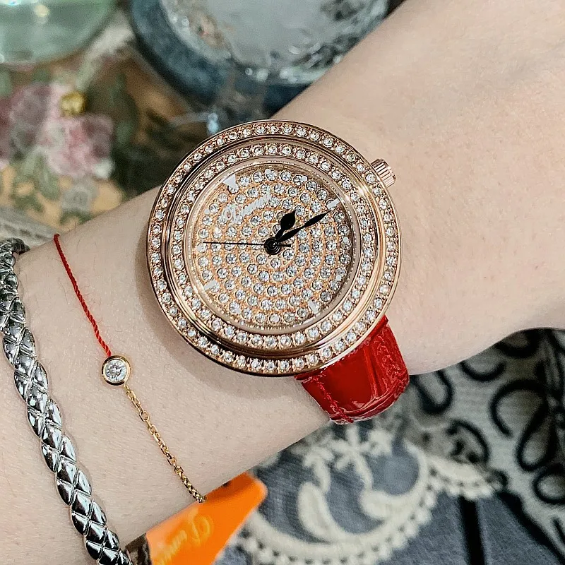 New Rhinestone Watch Women Diamond Leather Watches Luxury Brand Ladies Bracelet Crystal Women's Wrist Watches Relogio Feminino