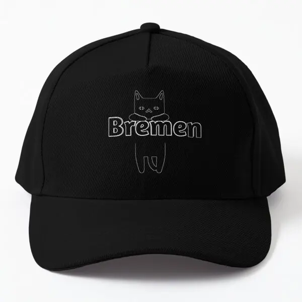 

Bremen City Cat Baseball Cap Hat Sport Snapback Women Casual Spring Outdoor Sun Casquette Summer Printed Hip Hop Black Fish