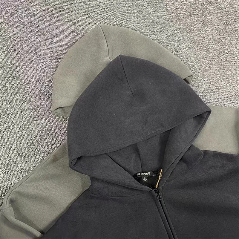 Однотонный Простой Высококачественный кардиган Season6 с капюшоном уличная одежда