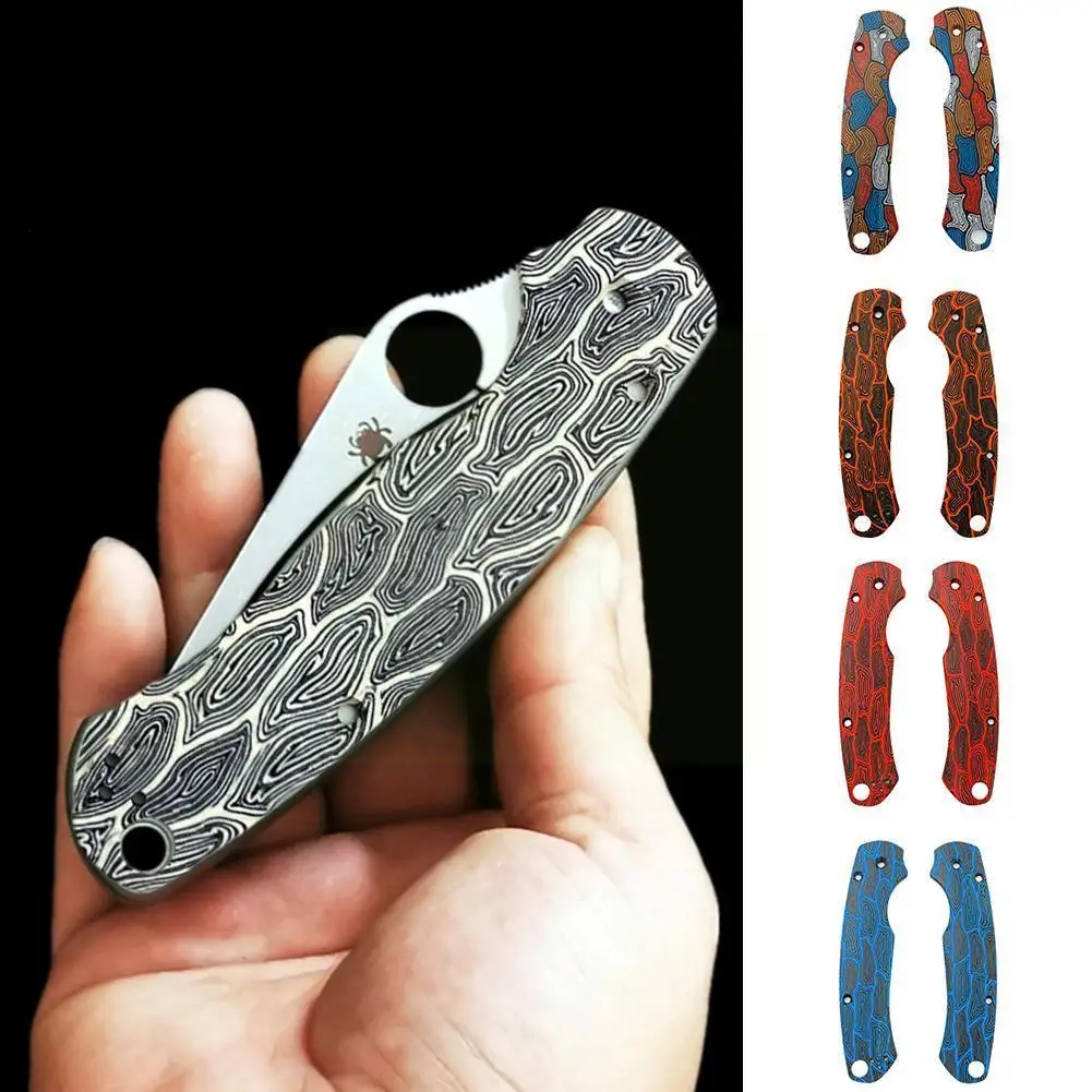 Handle Patch For C81 Para 3 Paramilitary 3 1pair G10 Damascus Composite Handle Patch Spider Knife Patch Material Diy Access J6o1