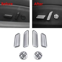 for tesla model 3 2017 2022 6pcs zinc alloy car seat button adjuster cover sticker interior decorative frame car accessories