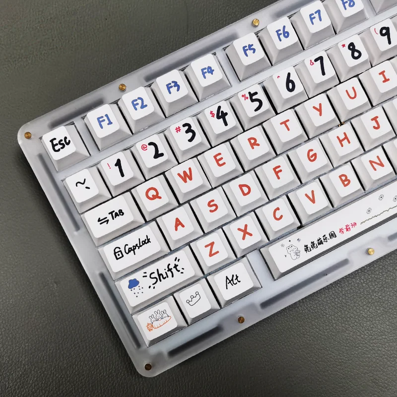 

132 Keys Graffiti Hand Painted Style Keycap Cherry Profile PBT Keycaps For Mechanical Gaming Keyboard DIY Custom Cute Key Caps