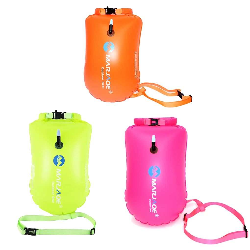 

Swimming Bag Inflatable Buoy with Belt Container Pouch Improving Tool Boating Rafting Bags Children Learner Trainer