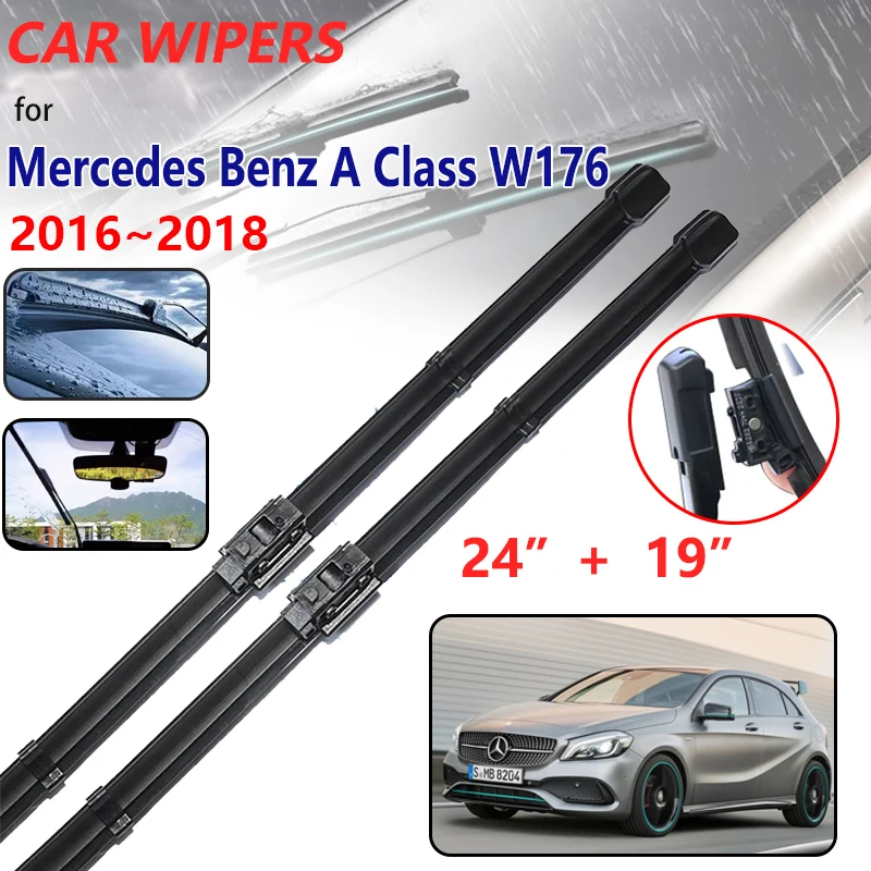 

Car Wiper Blade for Mercedes Benz A Class W176 2016 2017 2018 A160 A180 A200 Cutter Front Windshield Frameless Wiper Accessories