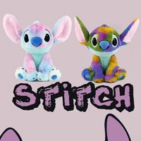 disney rainbow stitch plush toy stitch mickey mouse anime creative kawaii plush toy star war doll room ornament toy for children