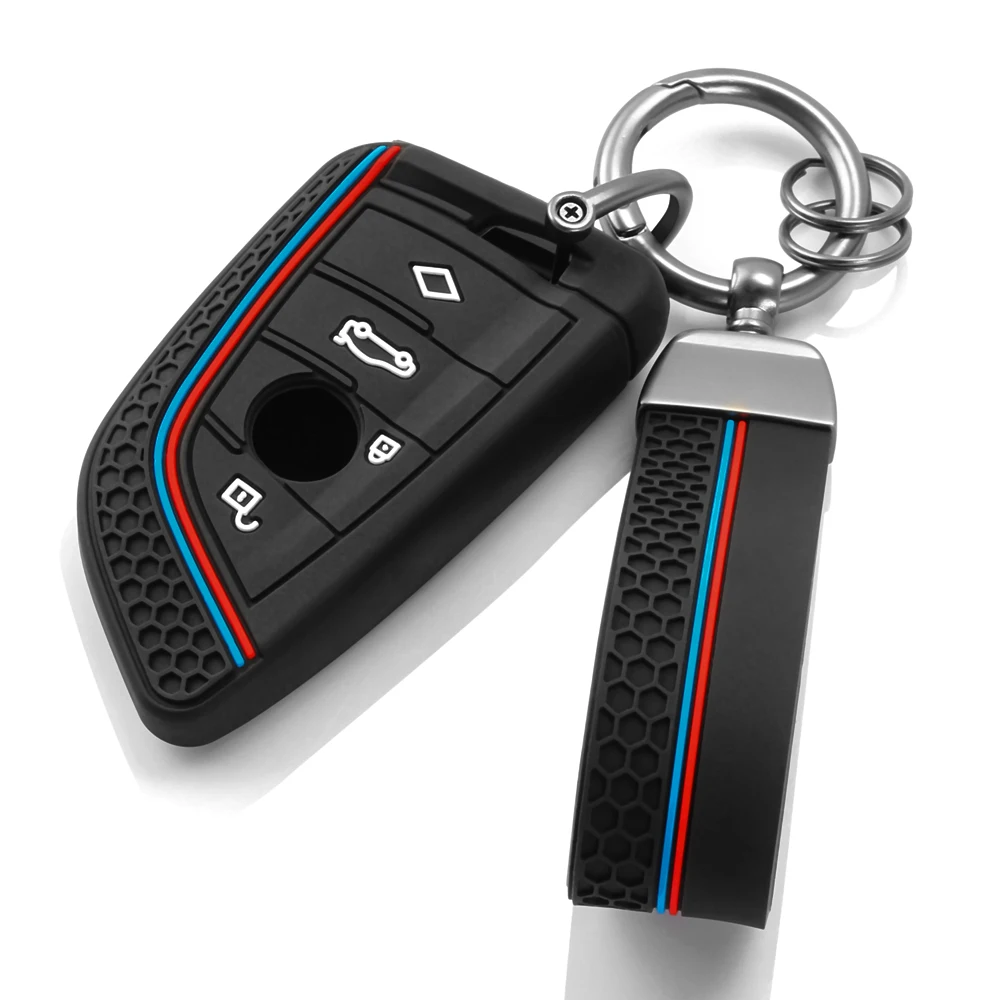 

Силиконовый чехол для ключей от автомобиля, брелок для ключей для BMW 1 2 3 4 5 6 7 серии X1 X3 X4 X5 X6 X7 F10 F20 F30 G20 G...