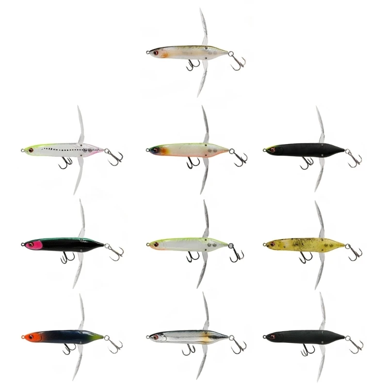 

Рыболовная приманка Dragonfly, плавающий Воблер Topwater с 2 тройными крючками H58D