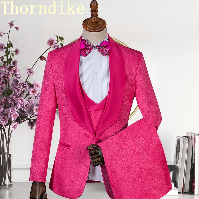 

Thorndike Different Colors One Button Groom Tuxedos Shawl Lapel Groomsmen Best Man Suits Mens Wedding Suits Three Pieces Suits