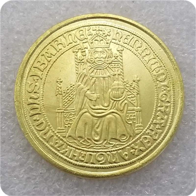 

Brass Gold-plated Commemorative Collectible Coin Gift Lucky Challenge Coin