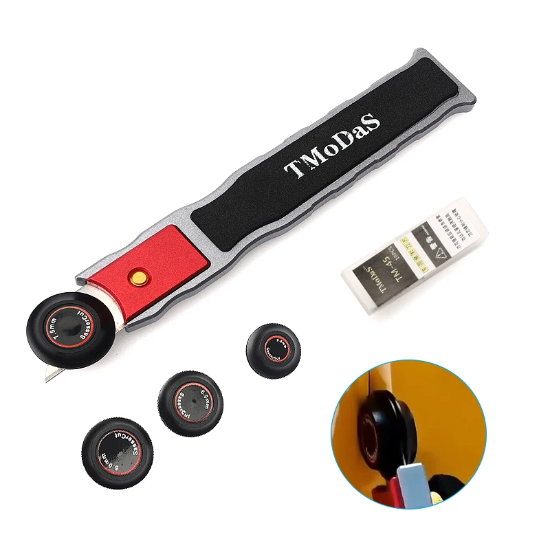 Wrap Car Door Sticker Gap Cutting Tools for Vinyl Cutter Knifes Carbon Fiber Film Paperback Slitter Metal Blades Blank Holder |