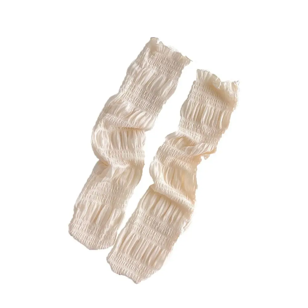 

Sweat-absorbent Fold Pattern Summer Thin Women Dress Socks Loose Bubble Socks Korean Style Stocking Lace Hosiery