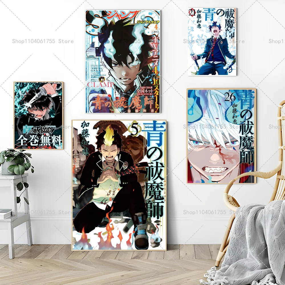 1 Шт. Синий Экзорцист Классический Аниме-плакат Наклейка