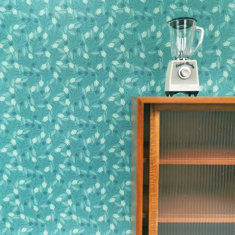 

Миниатюрные Имитационные мебельные обои-наклейки для кукольного домика DIY Декор кухня столовая ванная комната Гостиная напольные обои