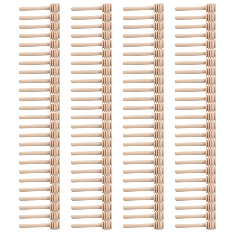 

Hot-100 Pack Of Mini 3 Inch Wood Honey Dipper Sticks, Individually Wrapped, Server For Honey Jar Dispenser Drizzled Honey
