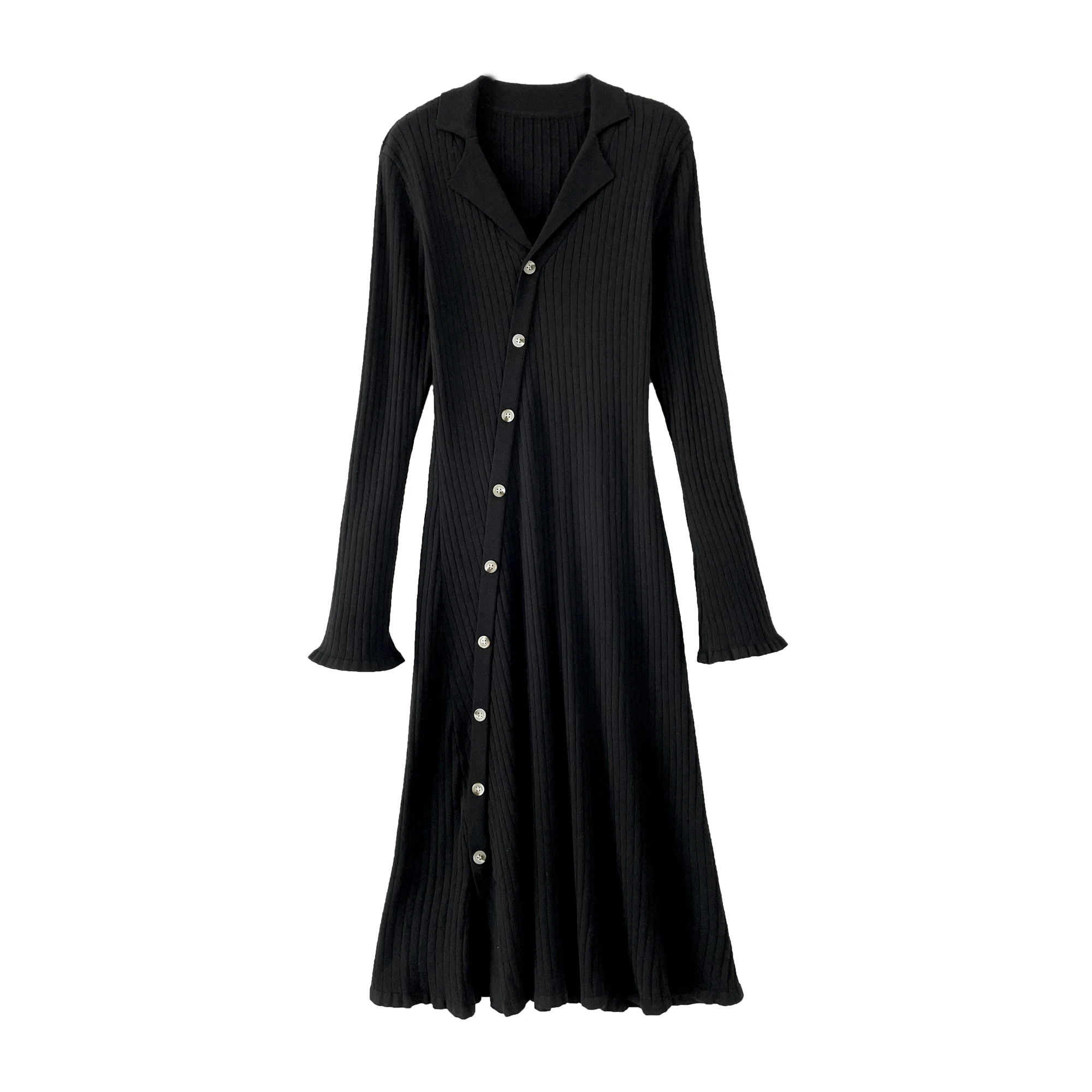 Французский осенне-зимний вязаный свитер женский офисный корейский модный с