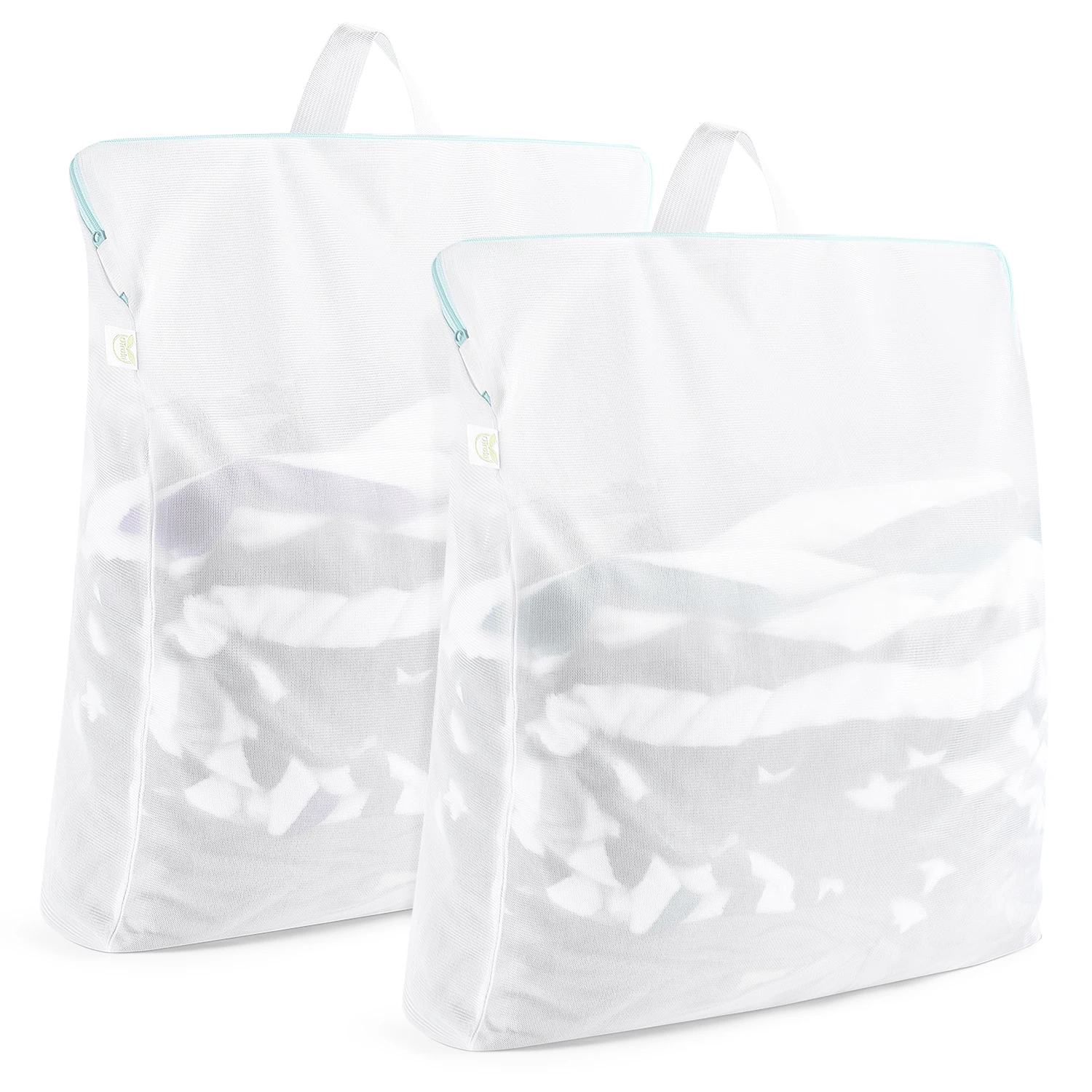 OTraki 2 pcs Mesh Laundry Bag Polyester Home Organizer Coarse Net Laundry Basket Laundry Bags for Washing Machines Mesh Bra Bag