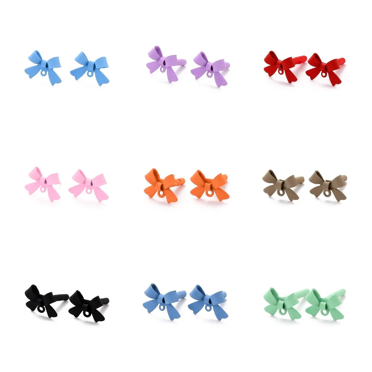 

Kissitty 20Pcs/Lot 2022 New Trendy Alloy Bowknot Stud Earring Findings DIY Stud Earrings Accessories Jewelry Findings Gift