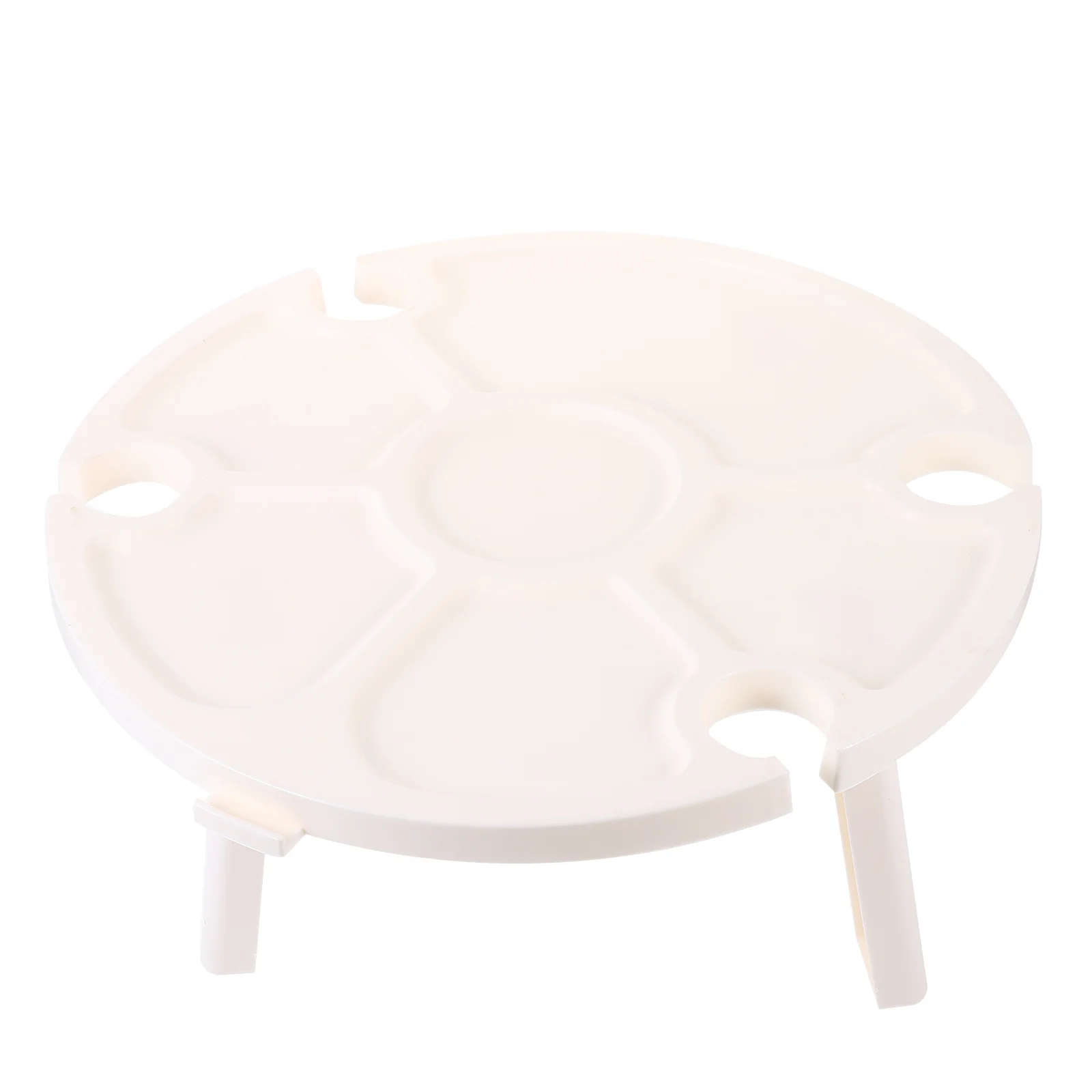 

Beach Table Picnic Folding Round Foldable Small Tables Sand White Plastic Portable
