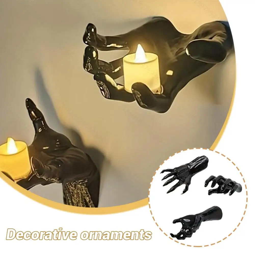 Настенный держатель для свечей на Хэллоуин жуткая захватывающая страшные руки