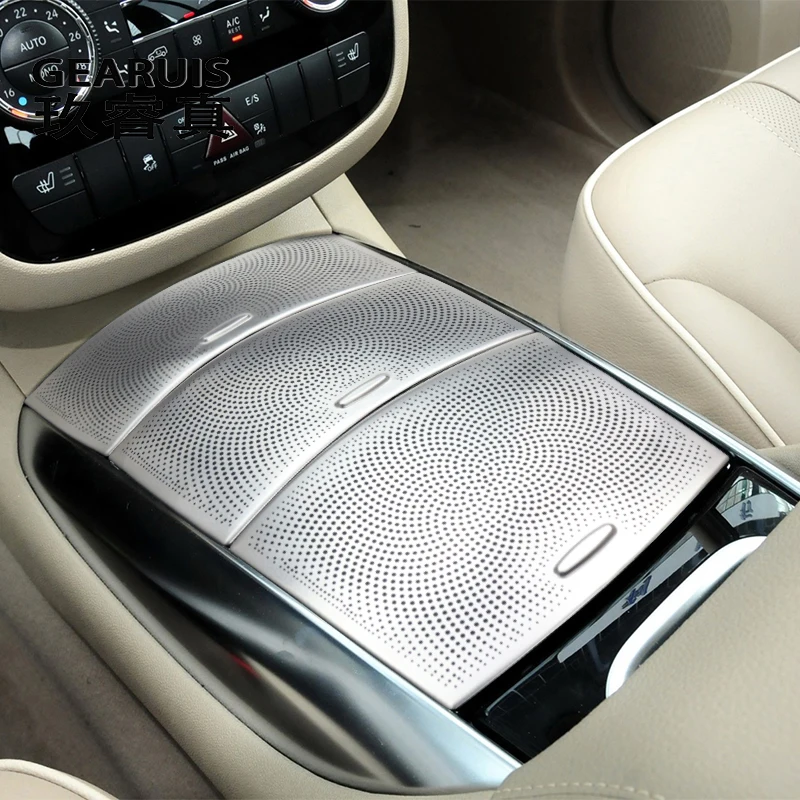 

Car Front Center control storage box Gear Shift Speaker Cover Trim For Mercedes Benz R Class W251 2007-2018 Tweeter Horn Sticker
