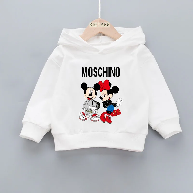 Disney Mickey Children's Wear Boys' and Girls' Spring Top 2023 New Children's 0-6 Years Old Leisure Sweater Hooded Jacket