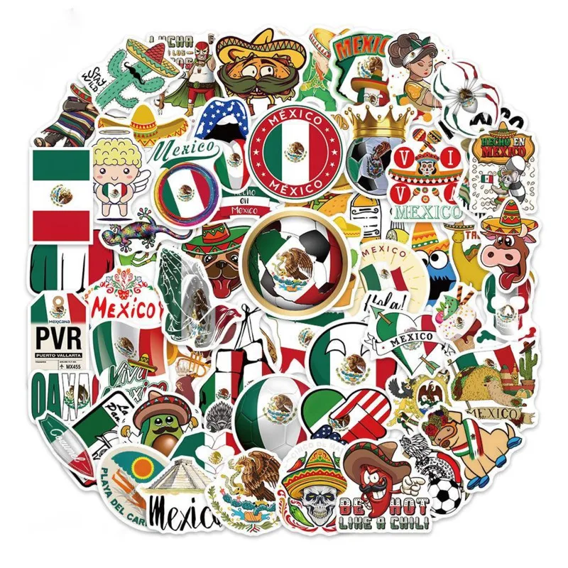 

10/30/60/100PCS Mexican Style Graffiti Stickers Notebook Skateboard Suitcase Waterproof Stickers DIY Toys Kawaii Gifts