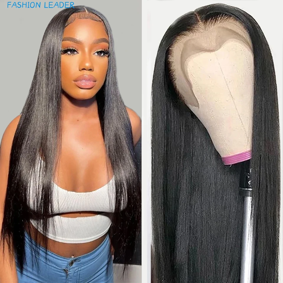 

Bone Straight Human Hair Wig Brazilian Remy 13x4 Human Hair Lace Frontal Wigs For Women Straight Lace Front Wig 4x4 Closure Wig