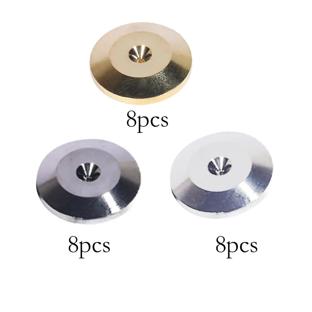 

Set of 8 Speaker Spikes Pads Mats, Isolation Stand Foot Cone Base for Amplifier CD DVD Player