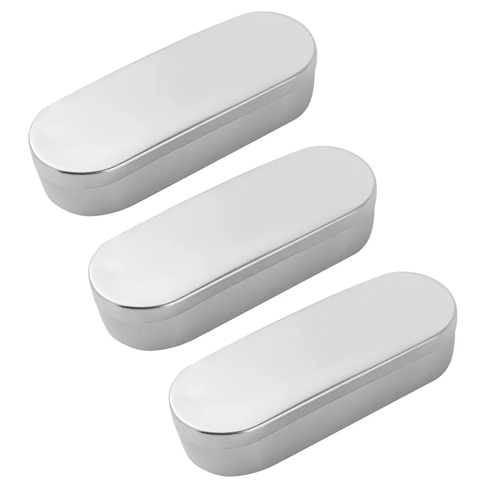 

3Pcs Aluminium Needle Boxes Box Syringe Needle Storage Box