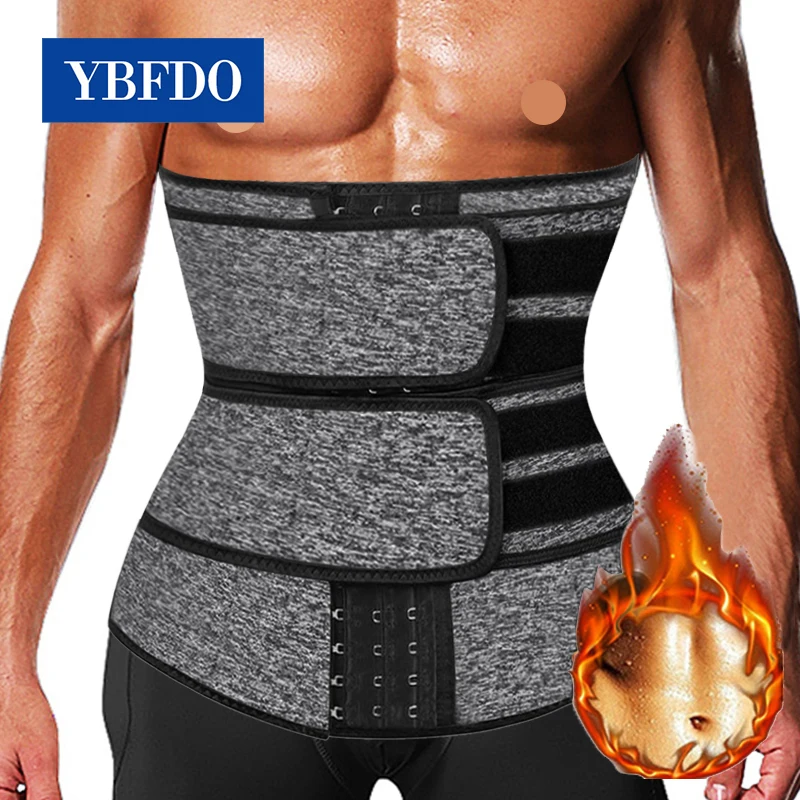 

YBFDO Men Shapers Abdomen Waist Trainer Corset Sweat Belt Fat Burning Control Tummy Reducing Girdles Weight Loss Belly Shapewear