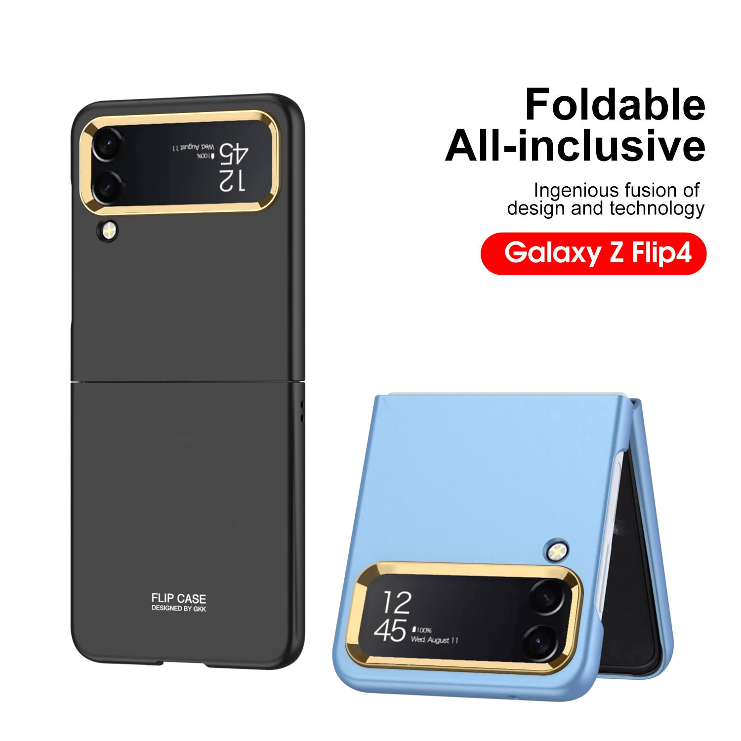 

Ultra-Thin Skin Feel Hard PC Material Plating Border Case For Samsung Galaxy Z Flip 4 Case