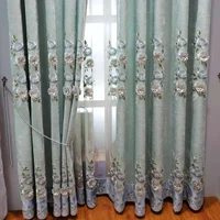 european style embroidered curtains for living room bedroom study customization