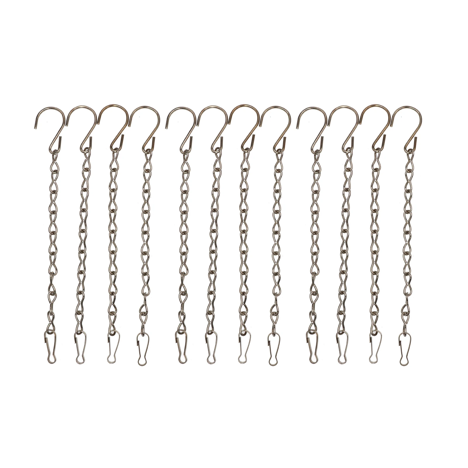 

12pcs Balcony Holder With Clips Hooks Lanterns Hanging Basket Chain Home Decor Flower Pot Indoor Outdoor Wind Chimes Bird Cage