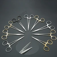 double eyelid needle holder embedded stainless steel needle holder 12 5cm gold handle fine tooth scissors needle holder insert