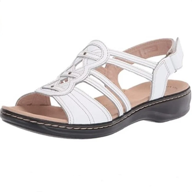 

Large Size 43 Women New Flat Casual Open Toe Beach Sandals 2023 Women's Low Heel Shoes Wedges Woman Summer Footwear Red Fashion