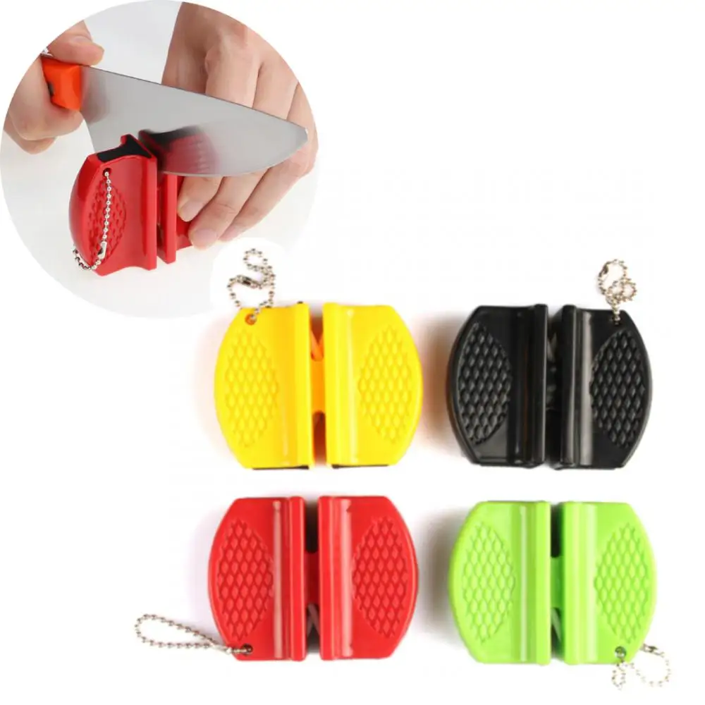 

1pc Mini Knife Sharpener Ceramic Rod Knife Sharpener Tungsten Steel Grinding Tool Portable Butterfly Type Whetstone Sharpener