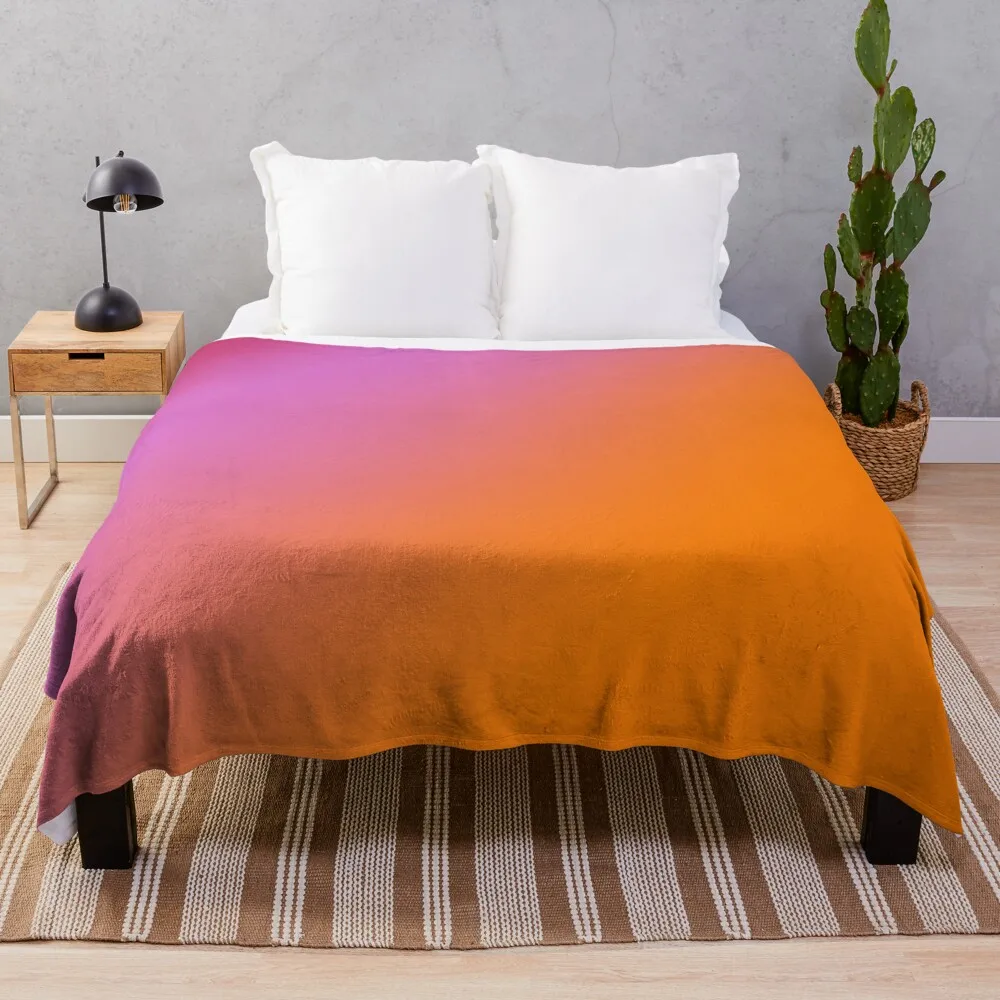 

abstract orange pink red gradient Throw Blanket Velour