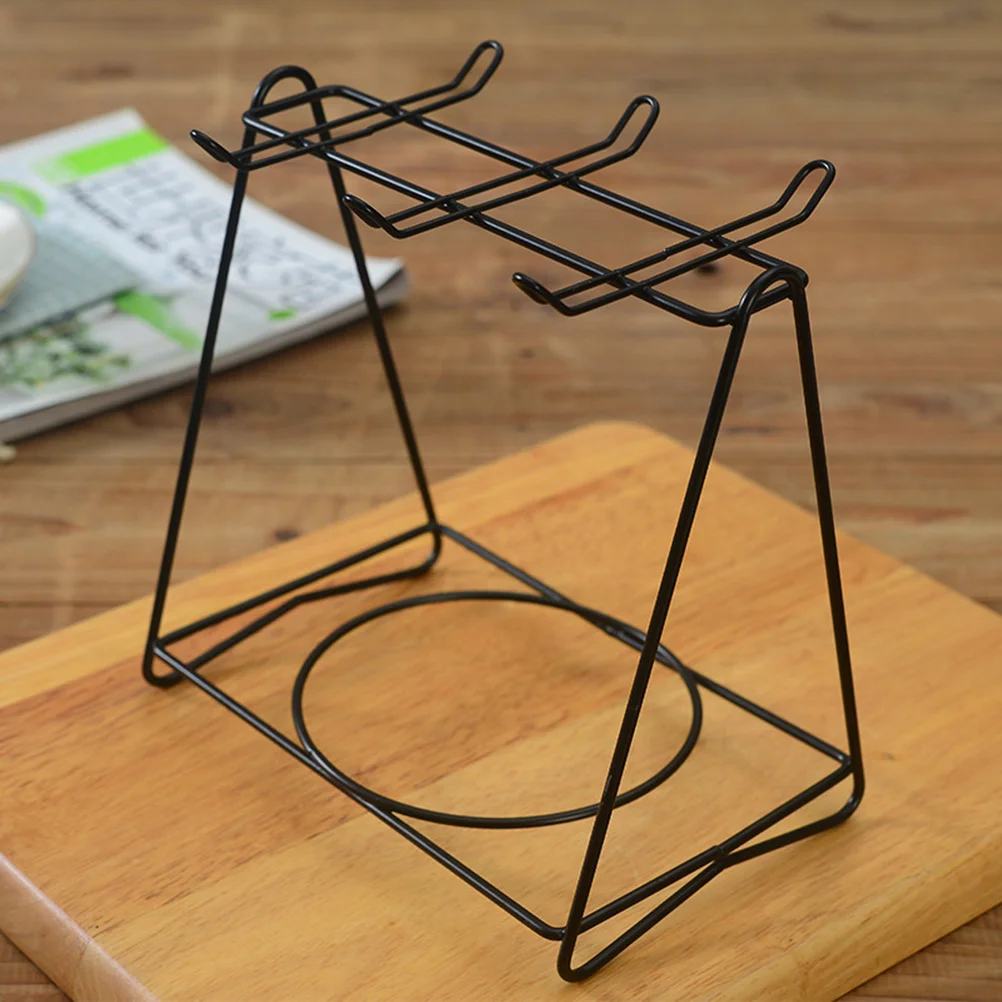 

Stand Cup Holder Mug Rack Coffee Plate Tea Mugs Iron Organizer Storage Holding Drainerfor Holders Hanging Countertopsaucer
