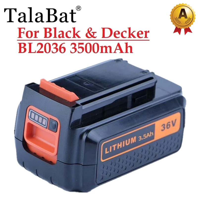 

Литий-ионный аккумулятор для Black & Decker, 36 В/40 В, 3,5 Ач, LBX2040, BL1336L, BL2036, BL1336, BL2036, GLC3630L, LST220, GTC3655L
